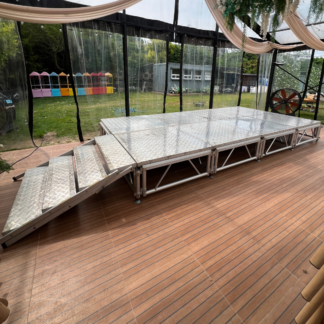 FUG001 - Aluminium Stage with Stairs (2.5m x 5m)